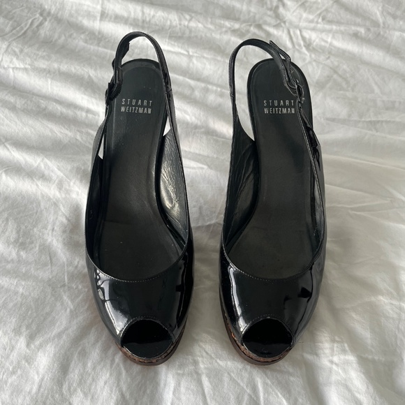 Stuart Weitzman Black/Brown Heels - Picture 2 of 7